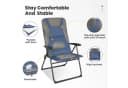 HOMECALL Aluminium Campingstuhl Hochlehner Gepolstert Faltbar 150KG Bild 1
