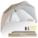 HOMECALL Strandmuschel UV-resistentes 50+ für 2-3 Personen Khaki Bild 1