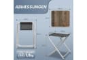HOMECALL Campinghocker Klapphocker mit MDF Tisch Aluminium Grau Bild 1