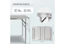 HOMECALL Campingtisch Klapptisch Aluminium Silber Höhenverstellbar Bild 1
