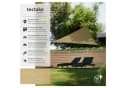 TECTAKE Sonnensegel Dreieckig Beige UV-Schutz 50+ Bild 1
