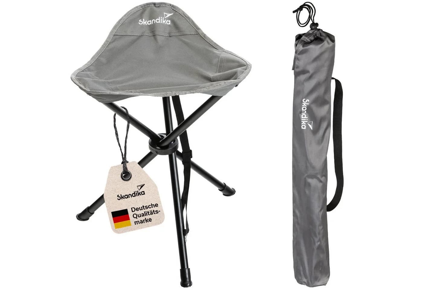 Skandika Campingstuhl Tomperi Klappbar Grau 100kg Tragetasche - Bild 2