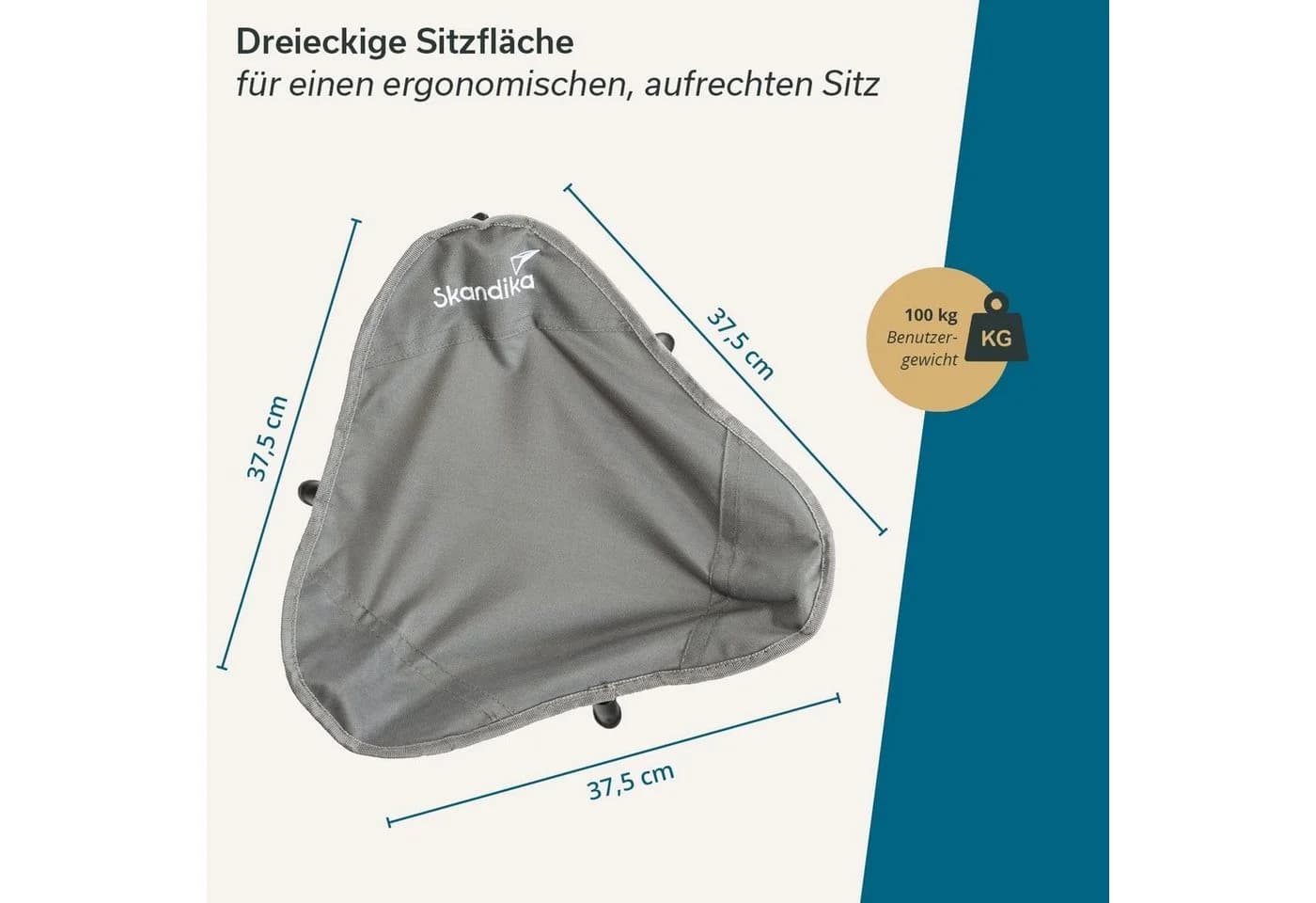 Skandika Campingstuhl Tomperi Klappbar Grau 100kg Tragetasche - Bild 3
