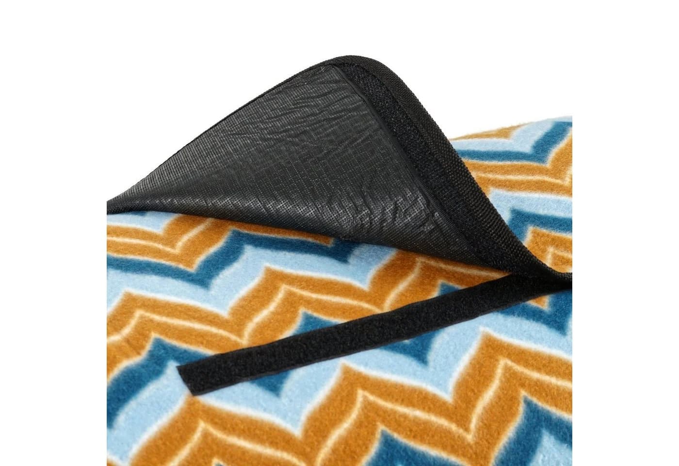 CampFeuer Picknickdecke 200x200 cm blau/braun wasserabweisend