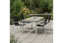 Zelsius Gartenstuhl 6er-Set Edelstahl mit Teakholz-Armlehne Bild 1