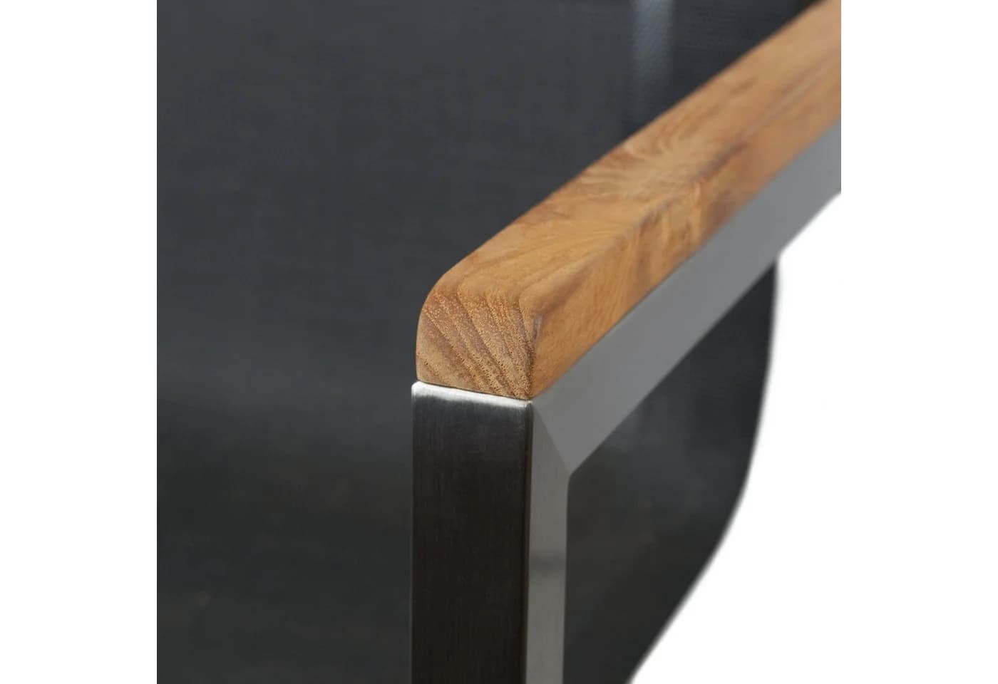 Zelsius Gartenstuhl 6er-Set Edelstahl mit Teakholz-Armlehne - Bild 4