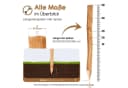 BooGardi Haselnuss-Zaunpfosten Holzpfahl 90 cm Bild 3