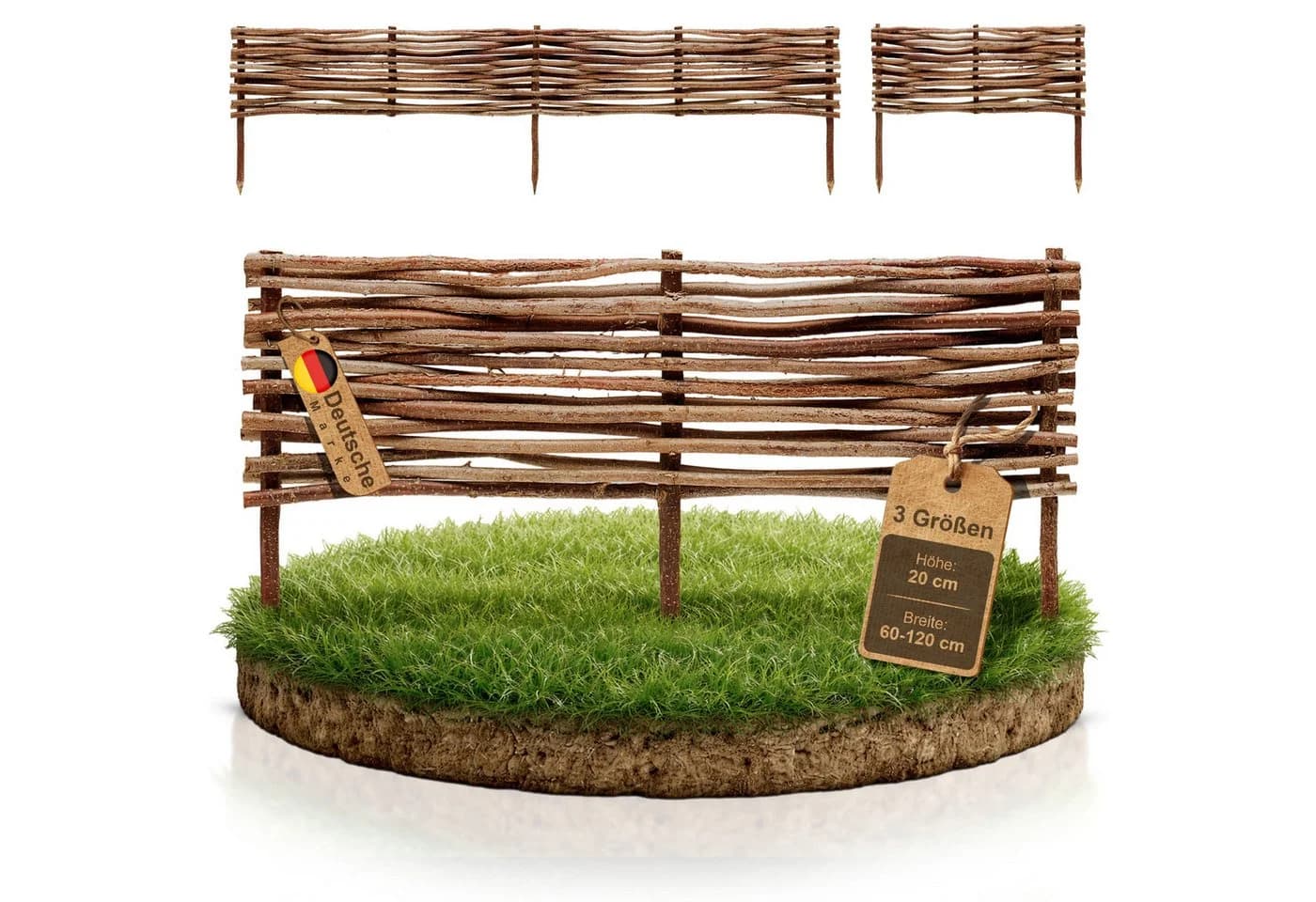 BooGardi Beeteinfassung Haselnuss 60x20 cm - Bild 2