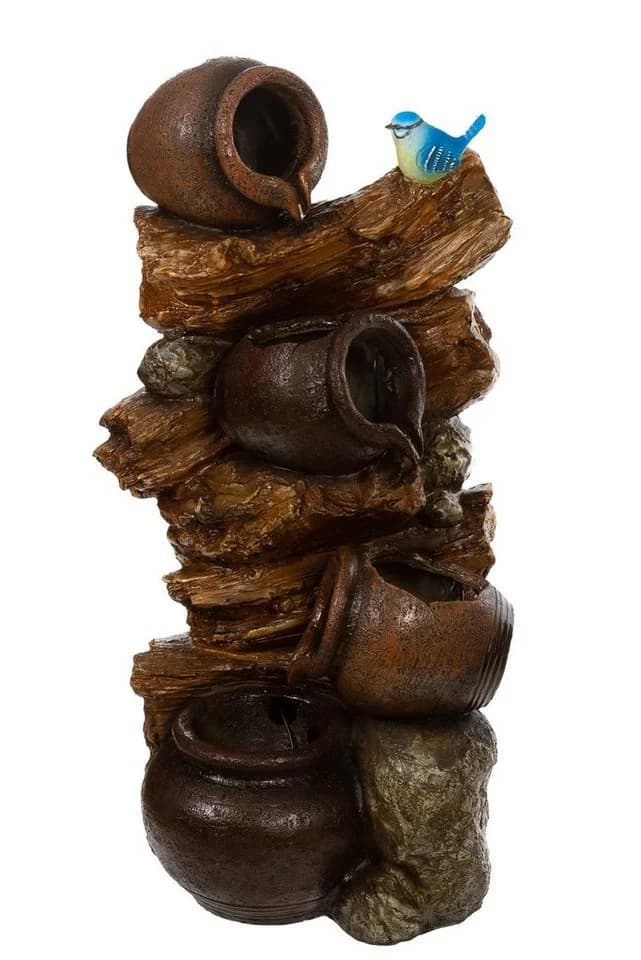 BIRENDY Zimmerbrunnen mit LED 76cm Vogel Deko Springbrunnen - Bild 4