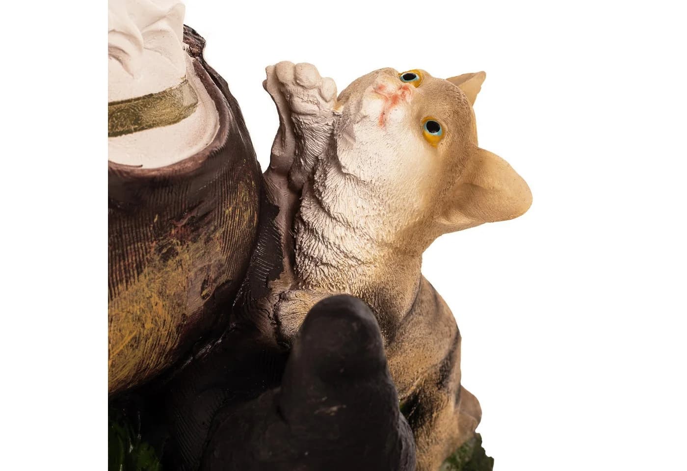 BIRENDY Gartenzwerg Katze XL 41cm Polyresin Dekofigur