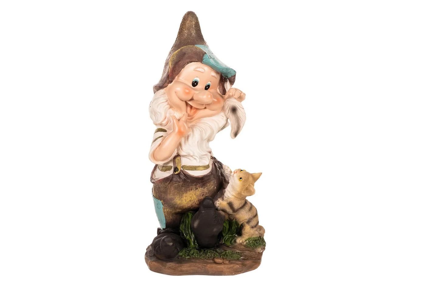 BIRENDY Gartenzwerg Katze XL 41cm Polyresin Dekofigur - Bild 2