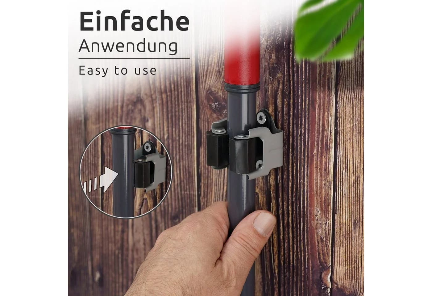 ECENCE Gartengerätehalter 8x Wandhalterung Federstahl - Bild 5