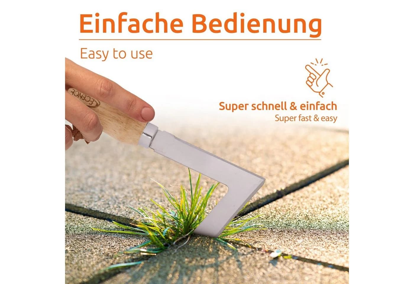 ECENCE Fugenkratzer Unkrautstecher Edelstahl