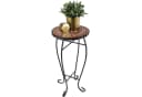 tectake Balkontisch Stahl Mosaik Grau 30x30x61,5 cm Bild 1