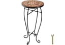 tectake Balkontisch Stahl Mosaik Grau 30x30x61,5 cm Bild 2