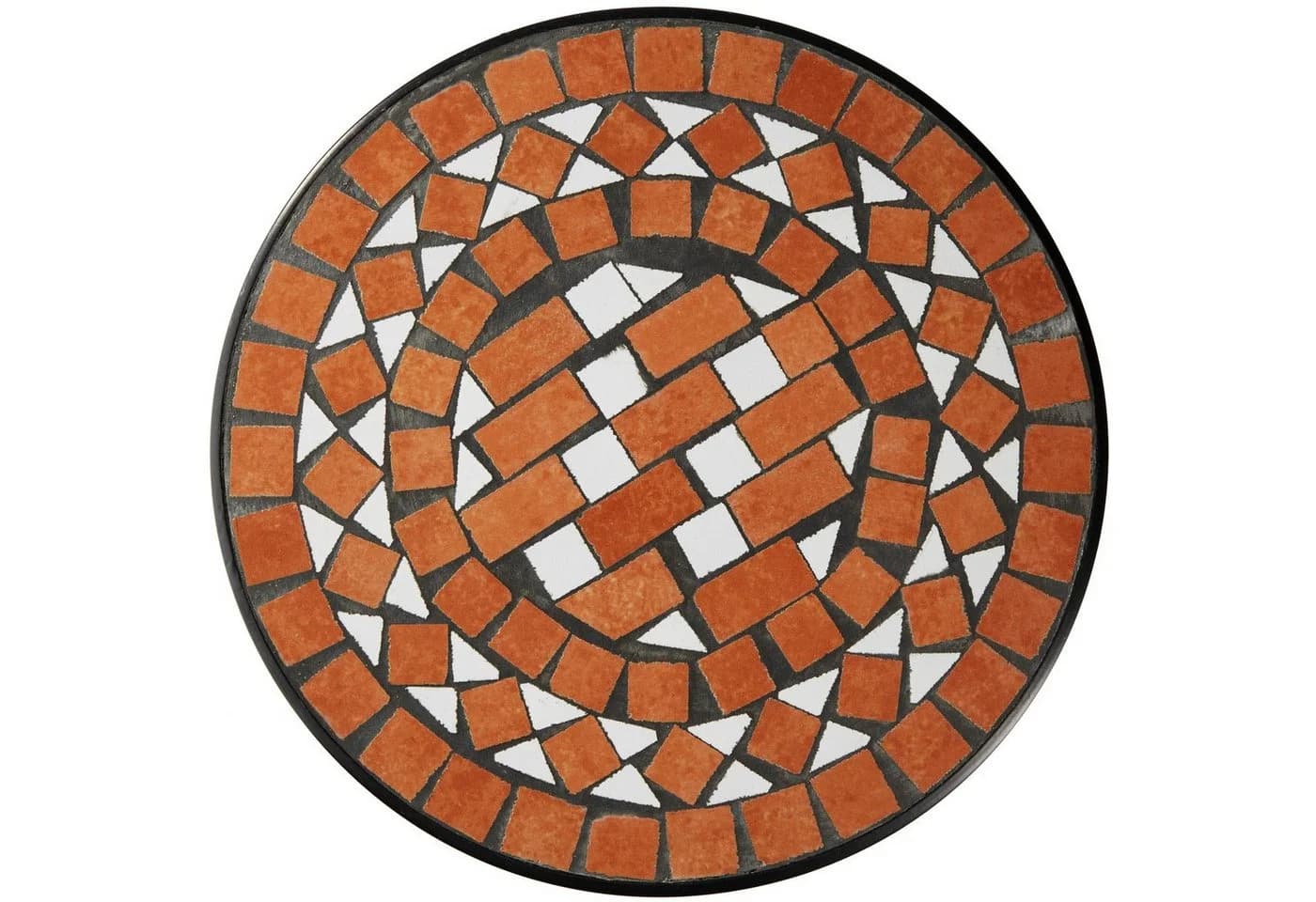 tectake Balkontisch Stahl Mosaik Grau 30x30x61,5 cm - Bild 3