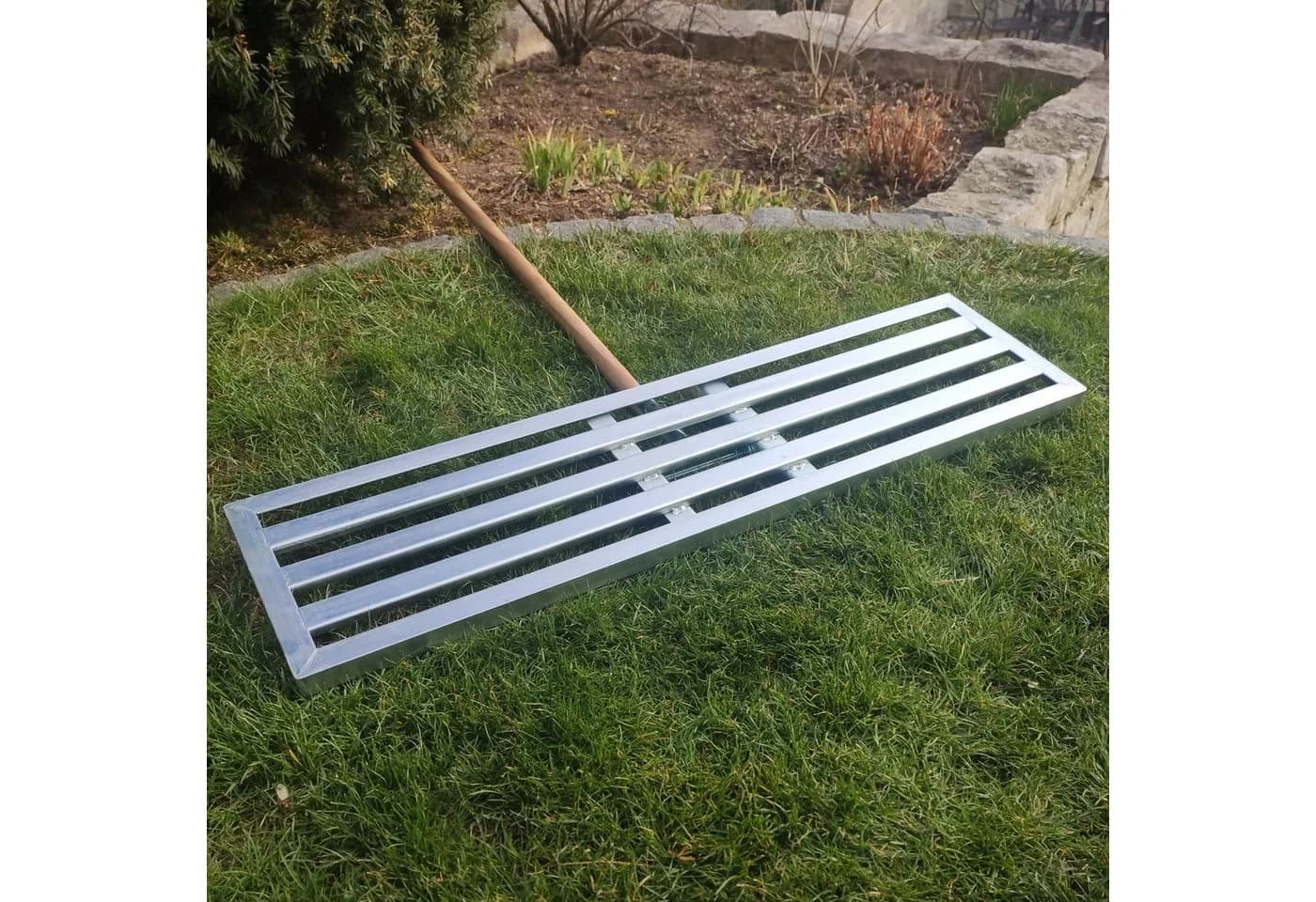 SattesGrün Rasenrakel aus verzinktem Stahl 100cm - Bild 3