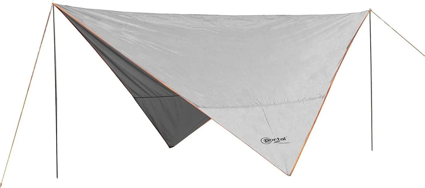 Portal Outdoor Sonnensegel Mesa grau-orange Camping Markise - Bild 2
