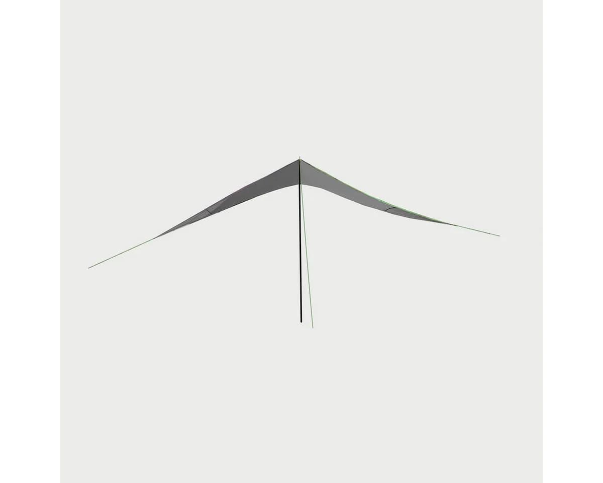 Portal Outdoor Sonnensegel Mesa grau - grün Camping Markise 350x350x220 cm