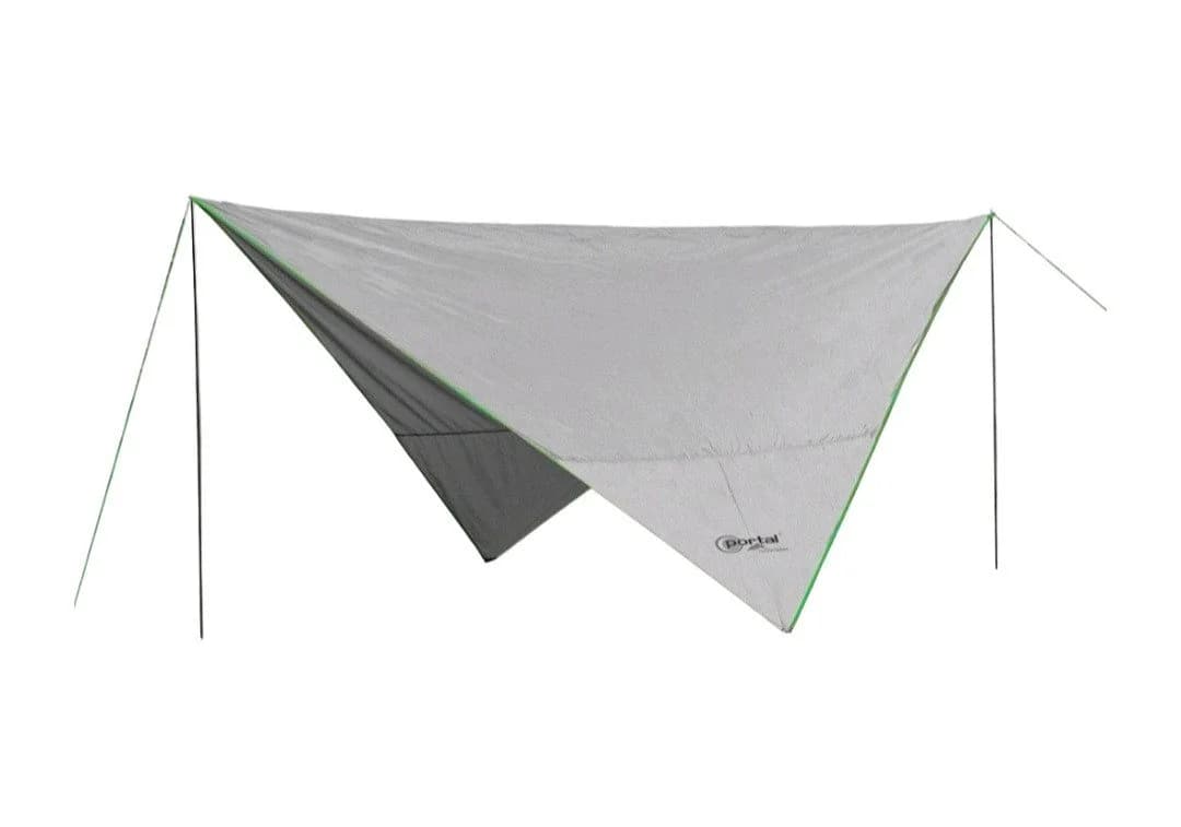 Portal Outdoor Sonnensegel Mesa grau - grün Camping Markise 350x350x220 cm - Bild 2