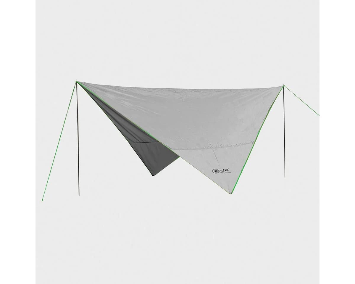 Portal Outdoor Sonnensegel Mesa grau - grün Camping Markise 350x350x220 cm - Bild 3