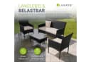 Juskys Gartenlounge-Set Fort Myers Schwarz Creme 4-tlg. Polyrattan Bild 4