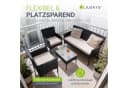 Juskys Gartenlounge-Set Fort Myers Schwarz Creme 4-tlg. Polyrattan Bild 5