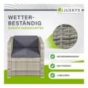 Juskys Polyrattan Lounge Punta Cana L grau-meliert 4-5 Personen Bild 1