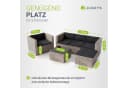 Juskys Polyrattan Lounge Punta Cana L grau-meliert 4-5 Personen Bild 5