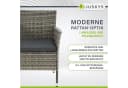Juskys Balkonset Monaco 2-Sitzer Polyrattan Braun/Grau mit Tisch Bild 5