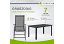 Juskys Garten-Essgruppe Milano 7-tlg. Dunkelgrau Aluminium mit Glas Bild 4