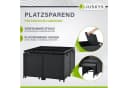 Juskys Garten-Essgruppe Baracoa 9-teilig Schwarz/Grau Polyrattan Bild 5
