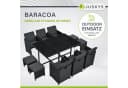 Juskys Garten-Essgruppe Baracoa 11-tlg. Schwarz/Grau Polyrattan Bild 2