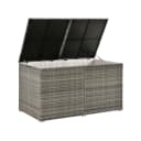 Juskys Auflagenbox Ikaria Grau Polyrattan 950L mit Deckel Bild 1