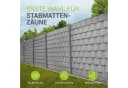 Juskys PVC Sichtschutzstreifen hellgrau für Doppelstabmatten Zaun Bild 1