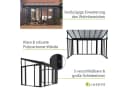Juskys Wintergarten 12 m² Grau mit Schiebetüren UV-Schutz Bild 5