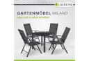 Juskys Garten-Essgruppe Milano 5-tlg. Grau/Silber Aluminium Bild 2