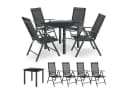 Juskys Garten-Essgruppe Milano 5-tlg. Grau/Silber Aluminium Bild 3