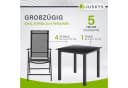 Juskys Garten-Essgruppe Milano 5-tlg. Grau/Silber Aluminium Bild 4