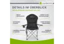 Juskys Campingstuhl Lido Schwarz mit gepolstertem Sitz und Getränkehalter Bild 5