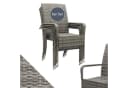 Juskys Gartenstuhl Yoro 6er Set Grau Polyrattan Stapelbar Bild 3