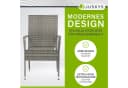 Juskys Gartenstuhl Yoro 6er Set Grau Polyrattan Stapelbar Bild 4