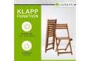 Juskys Balkonset Bala 3-tlg. Sitzgruppe aus Massivholz Klappbar Braun Bild 5