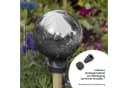 VERDOBA Gartenkugel Silber Glas - Handgefertigte Gartendeko mit Glanzeffekt Bild 5