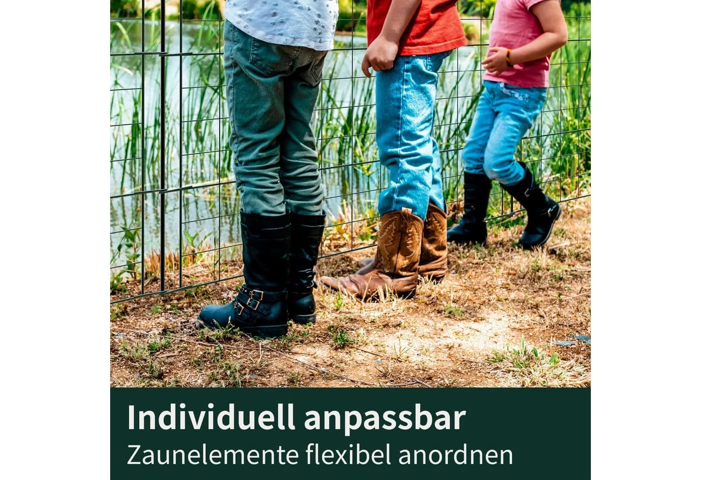 VERDOBA Metall Gitterzaun Teichzaun Hundezaun Grün - Bild 4