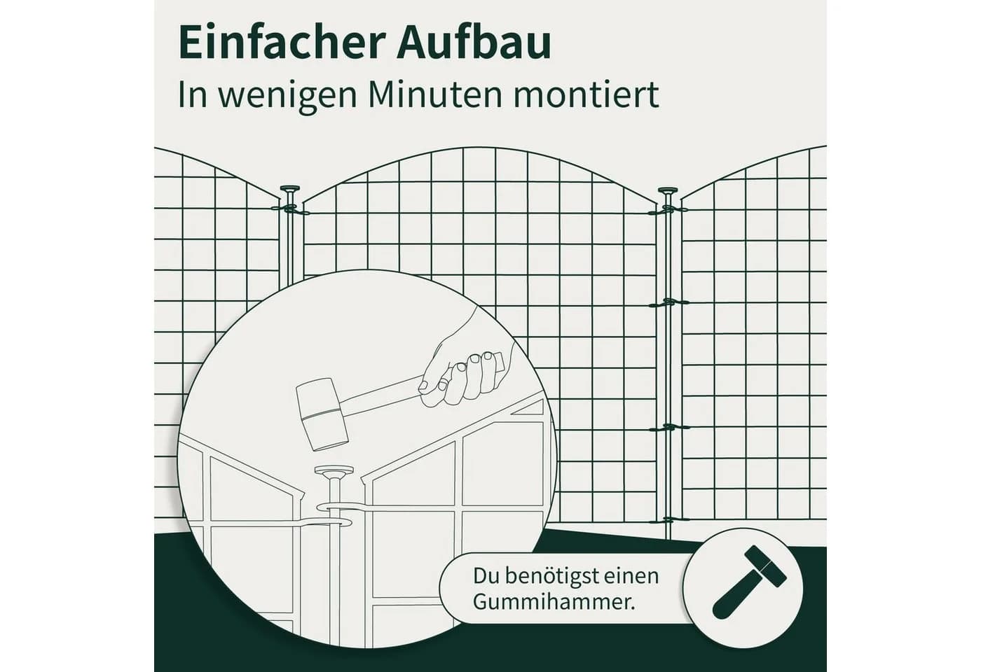 VERDOBA Metall Gitterzaun Teichzaun Hundezaun Grün - Bild 5