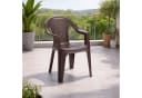 Mojawo Stapelstuhl Gartenstuhl Bistrostuhl Kunststoff Rattan Optik Mokka Bild 1
