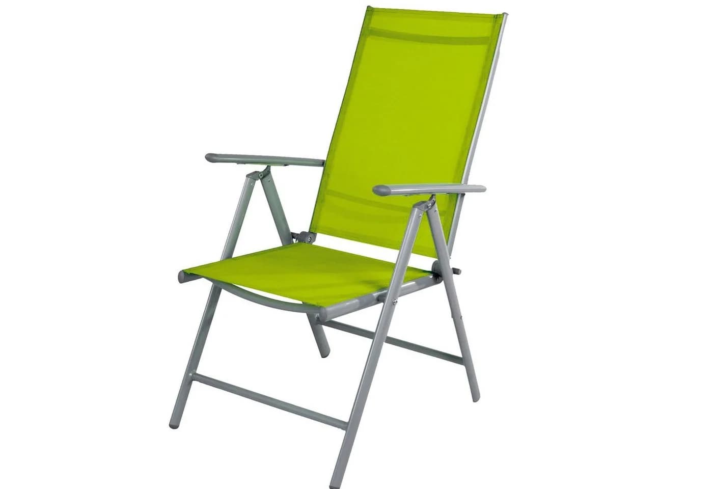 Mojawo Gartenstuhl Hochlehner Klappstuhl Aluminium Silbergrau/Lime - Bild 2