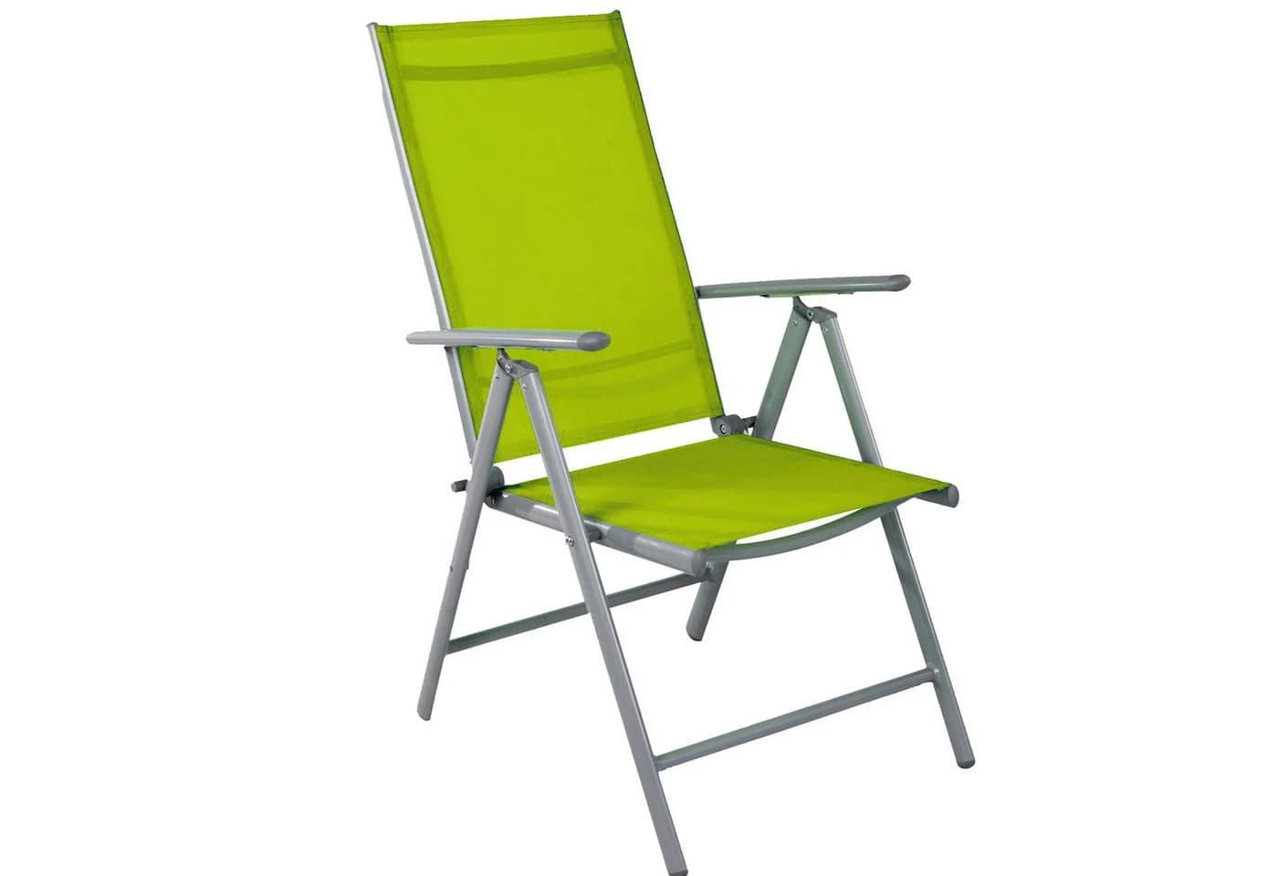 Mojawo Gartenstuhl Hochlehner Klappstuhl Aluminium Silbergrau/Lime - Bild 5