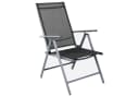 Mojawo Aluminium Garten Klappstuhl Silber/Anthrazit 7-Positionen Bild 3